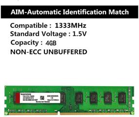 img 2 attached to 🖥️ Высокопроизводительный модуль оперативной памяти Yongxinsheng DDR3 4 ГБ 1333 МГц для настольных компьютеров - PC3 10600U CL9 240 контактов 1,5 В, не ECC, без буферизации, UDIMM RAM.