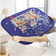 🧩 convenient and portable - hxmars foldable jigsaw puzzle board for easy storage and transport логотип