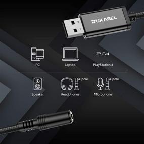 img 3 attached to 🎧 DUKABEL USB в аудио адаптер Jack 3.5 мм: улучшенный звуковой опыт для ПК, PS4, PS5 и других устройств