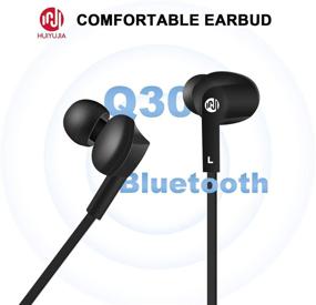 img 3 attached to 🎧 Беспроводные наушники Bluetooth 5.0 от HUIYUJIA - Влагостойкие наушники для бега и тренировок, Спортивные наушники внутриканального типа с микрофоном. Удобные, Быстрое соединение, Легкий вес 12 г для iPhone и Android-смартфонов (черный)