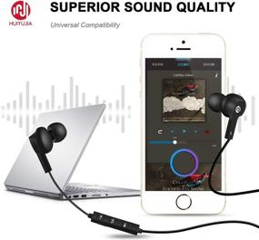 img 1 attached to 🎧 Беспроводные наушники Bluetooth 5.0 от HUIYUJIA - Влагостойкие наушники для бега и тренировок, Спортивные наушники внутриканального типа с микрофоном. Удобные, Быстрое соединение, Легкий вес 12 г для iPhone и Android-смартфонов (черный)