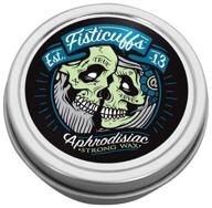 🧔 fisticuffs strong hold mustache wax with leather/cedar wood scent - 1oz tin: superior styling and fragrance logo