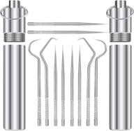 🦷 convenient stainless steel toothpick set for on-the-go oral care logo