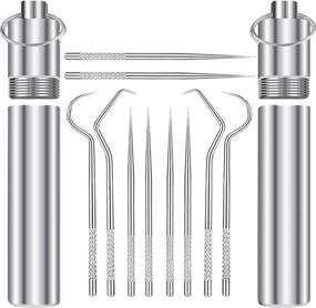 img 4 attached to 🦷 Convenient Stainless Steel Toothpick Set for On-the-Go Oral Care