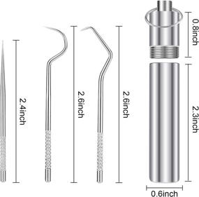 img 3 attached to 🦷 Convenient Stainless Steel Toothpick Set for On-the-Go Oral Care