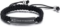 vnox personalized engraved handcrafted adjustable medical alert id bracelet - ideal for adults & kids, size range: 5.9-9 inches logo