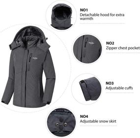 img 1 attached to Wantdo Womens Detachable Waterproof Windproof Outdoor Recreation