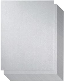 img 4 attached to 🎨 Sleek and Shimmering: Silver Metallic Cardstock Paper for Scrapbooking (8.5 x 11 in, 96 Sheets)