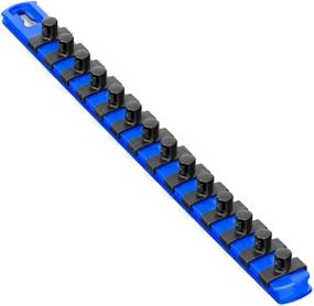 img 4 attached to 🔌 Efficient Socket Organization: Ernst Manufacturing 13-Inch Socket Organizer with 14 3/8-Inch Twist Lock Clips in Blue - 8418