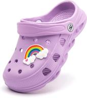 👧 kids cute garden shoes cartoon slides sandals clogs beach slipper - children d dark blue - size 9 toddler boys' shoes for clogs & mules logo