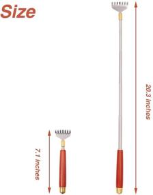 img 2 attached to 🖐️ Retractable Back Scratcher with Massage Balls - LACAMEBOR Anti-Itch Tool, Ergonomic Design, Wide Claw Head (7.1 to 20.3 Inches)