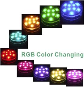 img 1 attached to 💡 Tripop Submersible LED Lights - Battery Powered Waterproof Light with Remote Control (3 Pack), 13 Colors, 4 Modes