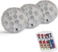 💡 tripop submersible led lights - battery powered waterproof light with remote control (3 pack), 13 colors, 4 modes логотип