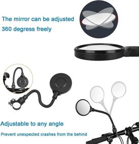 img 3 attached to Adjustable Bike Rear View Mirrors by ZOSEN for Enhanced Handlebar Visibility