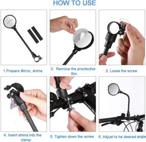 img 1 attached to Adjustable Bike Rear View Mirrors by ZOSEN for Enhanced Handlebar Visibility