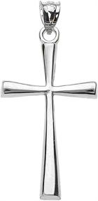 img 3 attached to 🕊️ Simple Classic Flared Cross Pendant in .925 Sterling Silver