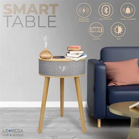 img 3 attached to 🔌 LEMEGA DTS 3 White Oak: Wireless Charging Coffee Table with Bluetooth Speaker, USB Port & More - Perfect for Living Room, Reception Room, Office