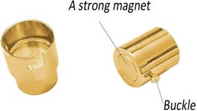 img 2 attached to 💍 MOAMUN 20PCS Cord End Caps for Jewelry Making, Magnetic Clasps for Leather with Locking Leather Rope Necklace/Bracelet Buckle - Silver+Gold 3mm