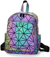 oloey luminous backpack geometric reflective logo