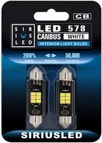 img 4 attached to 🚗 SIRIUSLED 578 лампа для освещения салона: ультра-яркие 400 люменов, без ошибок Canbus LED для автомобилей и багажников - 6000K
