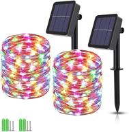 🎄 multicolor solar christmas lights - 2 packs of 240 led fairy string lights, waterproof & outdoor holiday decorations with 8 modes логотип