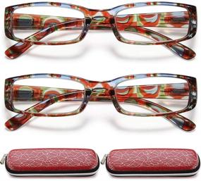 img 4 attached to 👓 Stylish Ladies Reading Glasses – 2 Pairs Blue Light Blocking Computer Readers +1.75: Lightweight, Fashionable Eyewear for Women