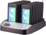 📟 16-unit restaurant coaster pager system for food court, clinic, church, cafe & shop (type 16) - portable guest waiting wireless calling solution logo