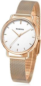 img 1 attached to 💎 Stylish MAMONA Women's Watch Bracelet Set, Rose Gold Stainless Steel L3891RGGT - Perfect Accessory for Glamorous Outfits