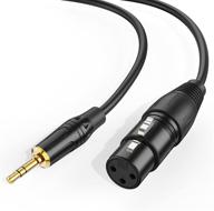 🔌 cablecreation 3.5mm to xlr cable 3 feet/0.9m, balanced female xlr to 3.5mm microphone cable, black logo