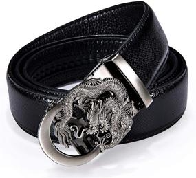 img 3 attached to Ratchet Automatic Buckle Leather Business Men's Accessories