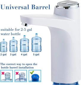 img 3 attached to 🚰 Convenient and Efficient: PARSMARDO Water Jug Pump 5 Gallon Electric Dispenser with USB Charging - Portable, Automatic, and Low-Noise!