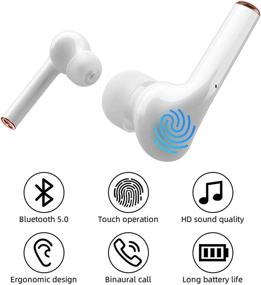 img 2 attached to 🎧 Беспроводные наушники Rocxf Bluetooth 5.2: Водонепроницаемые, с LED-дисплеем, 30 часов воспроизведения и глубоким басом