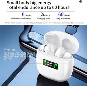 img 3 attached to 🎧 Беспроводные наушники Rocxf Bluetooth 5.2: Водонепроницаемые, с LED-дисплеем, 30 часов воспроизведения и глубоким басом