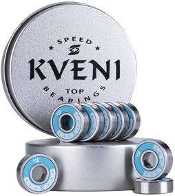 img 4 attached to 🛹 KVENI Ceramic Skateboard Bearings: The Ultimate 608rs Ball Bearings for Pro Longboard, Inline Roller Blades, Scooters & More - ABEC Rated, 8 Pack