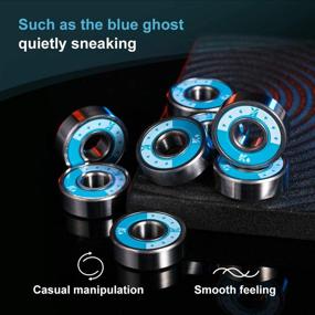 img 2 attached to 🛹 KVENI Ceramic Skateboard Bearings: The Ultimate 608rs Ball Bearings for Pro Longboard, Inline Roller Blades, Scooters & More - ABEC Rated, 8 Pack