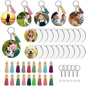 img 4 attached to Sublimation Keychain Double Sided Ornament Including