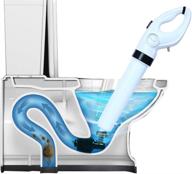 🚽 feiyabdf toilet plunger: high pressure air drain blaster for efficient kitchen and bathroom pipe cleaning (white) логотип