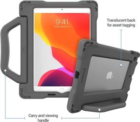 img 2 attached to Brenthaven Edge Bounce Case - Durable, Rugged Protection for New Apple iPad 10.2 inch (2021) Tablet - Ideal for Students, Gray