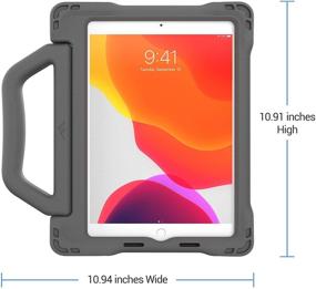 img 3 attached to Brenthaven Edge Bounce Case - Durable, Rugged Protection for New Apple iPad 10.2 inch (2021) Tablet - Ideal for Students, Gray