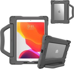 img 4 attached to Brenthaven Edge Bounce Case - Durable, Rugged Protection for New Apple iPad 10.2 inch (2021) Tablet - Ideal for Students, Gray