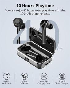 img 2 attached to ORYTO Wireless Earbuds - Bluetooth Earbuds with Noise Cancelling, TWS Hi-Fi Stereo, Touch 🎧 Control, In-ear Earphones, Dual Mic, IPX7 Waterproof, LCD Display, 40H Playtime - for iPhone Android