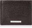 armani exchange leather trifold credit men's accessories logo