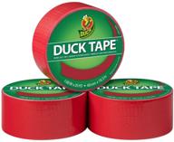 🦆 duck 285634 color tape duct 3-pack - vibrant red, 1.88 inches x 20 yards, 60 yards total - value 3-roll pack for durable taping projects logo