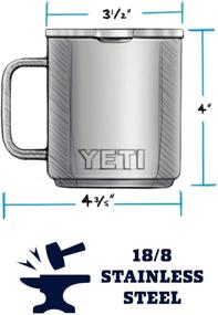 img 3 attached to YETI Rambler 10 oz Stackable Mug: Vacuum Insulated Stainless Steel with MagSlider Lid - Navy Bliss