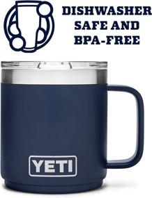 img 1 attached to YETI Rambler 10 oz Stackable Mug: Vacuum Insulated Stainless Steel with MagSlider Lid - Navy Bliss