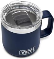 yeti rambler 10 oz stackable mug: vacuum insulated stainless steel with magslider lid - navy bliss логотип