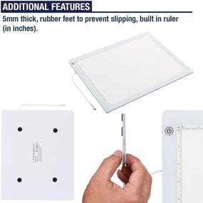 img 1 attached to 🖍️ 2021 LED Light Box for Tracing - 19" Ultra Thin Light Pad with Adjustable Brightness - Includes USB Cable, Adapter, Tracing Paper, and Clip - Portable Light Board (Large Size)