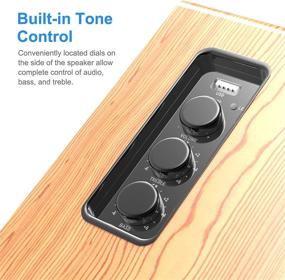 img 1 attached to 🔊 Wireless Bookshelf Speakers BESTISAN Bluetooth 5.0, 3 EQ Modes, 50W Home Theater Sound System, Remote Control, Wooden Enclosure, 2.0 Stereo, RCA/Aux/Optical Connections