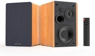 🔊 wireless bookshelf speakers bestisan bluetooth 5.0, 3 eq modes, 50w home theater sound system, remote control, wooden enclosure, 2.0 stereo, rca/aux/optical connections logo