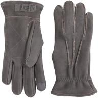 ugg leather gloves sherpa lining logo